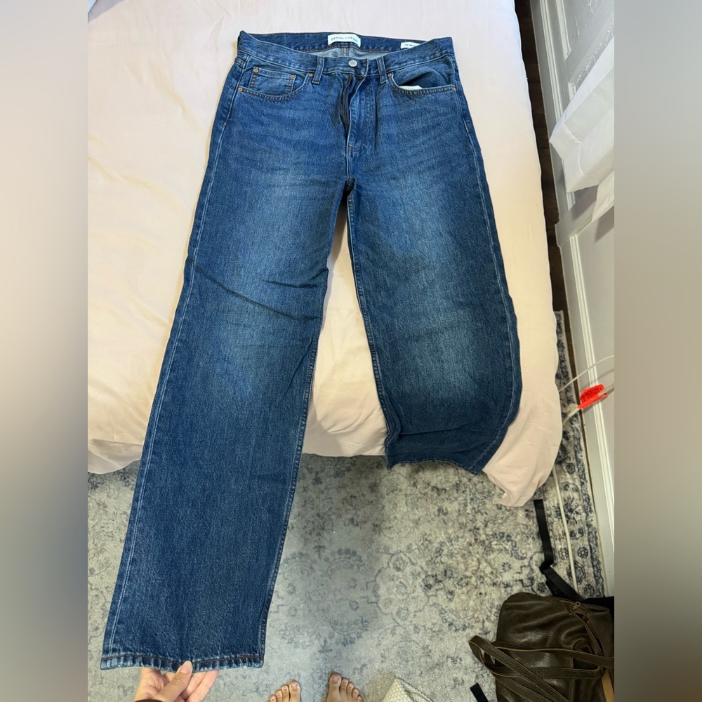 Aritzia Blue Straight Leg Jeans